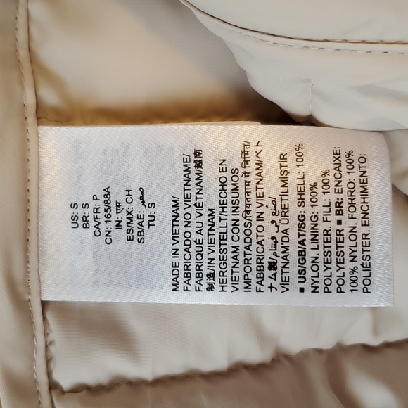 Puffer Vest, Size Small, Cream - Picture 7 of 7